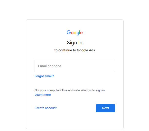 Google Ads Login